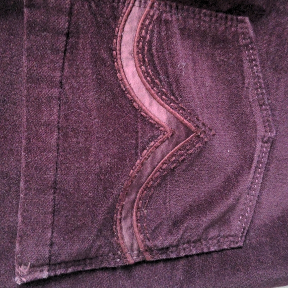 Levi's Red Wine Velour Pants - Picture 4 of 7